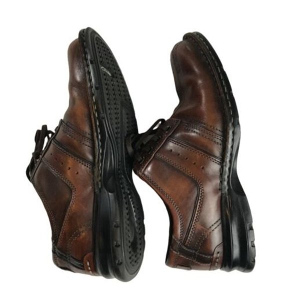 CLARKS Touareg 70852 Brown Leather Bicycle Toe Oxford Men's Size 9.5M - Picture 6 of 8